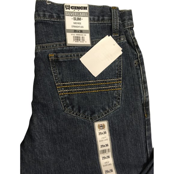Cinch Men's Silver Label Mid Rise Straight Leg Jeans - Picture 2 of 5